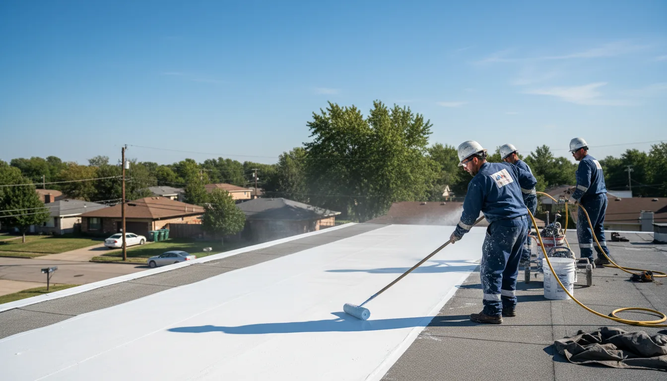 Commercial roof coating in Avon, MA near me